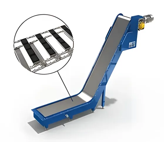 Transportador de esteira magnética para cavacos